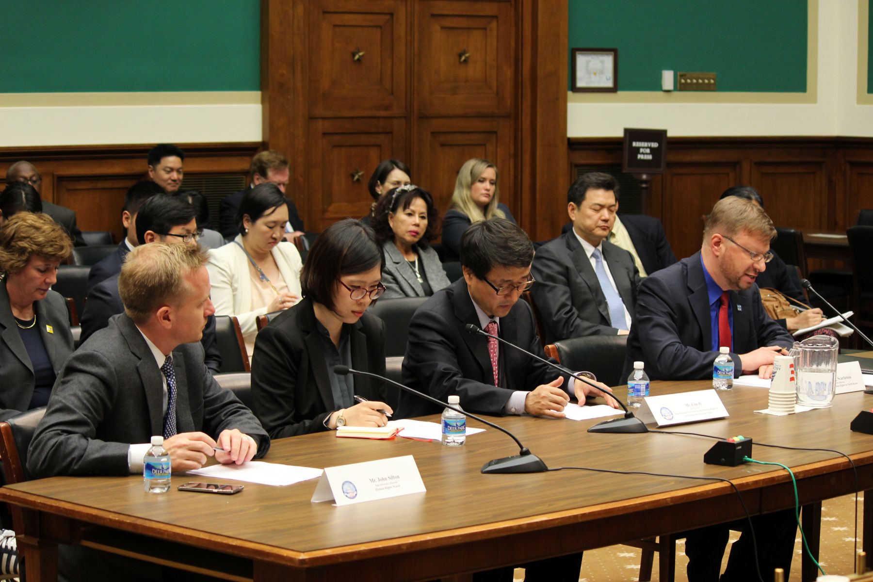 Committee For Human Rights in North Korea at congressional hearing.