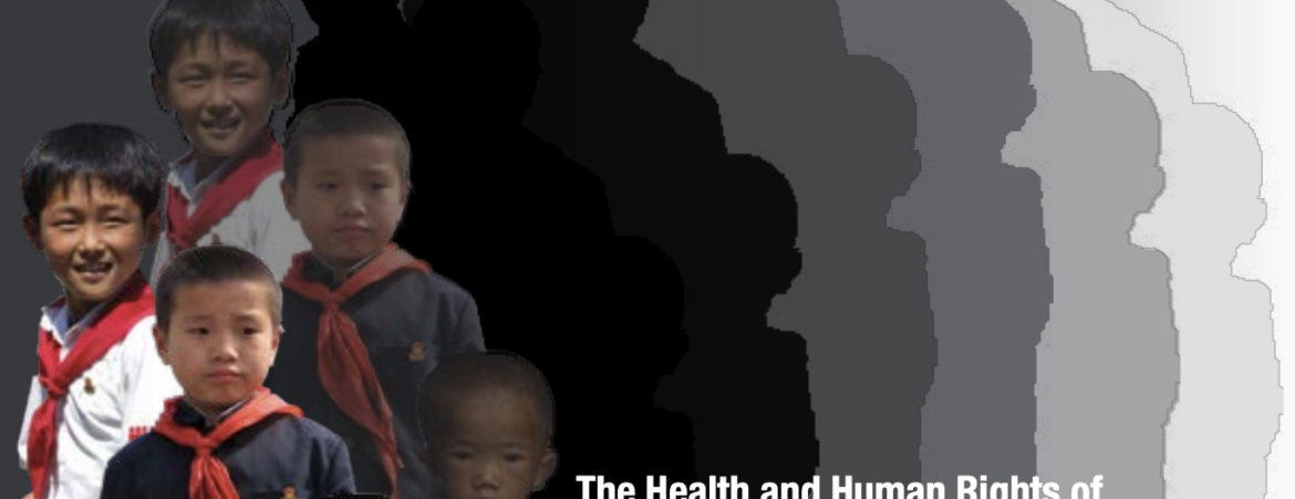 Three North Korean children showing the process of malnutrition.